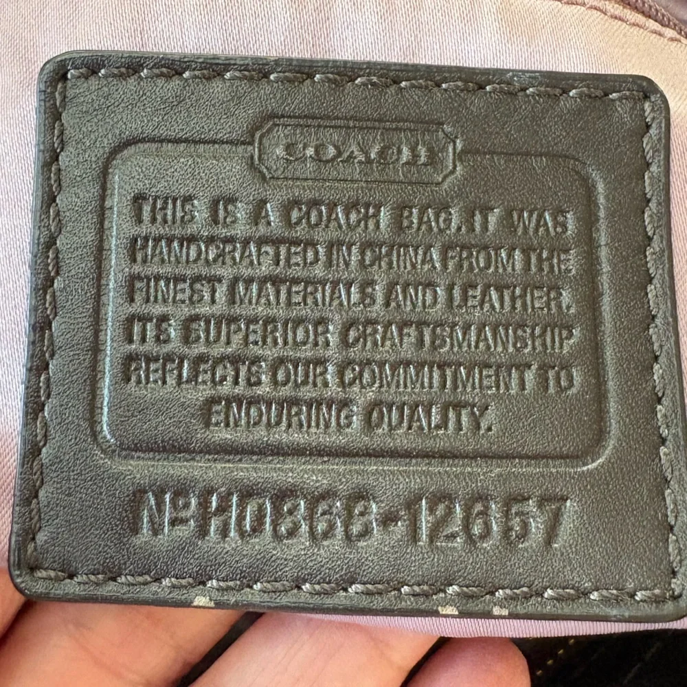 COACH F12657 Zoe Signature Canvas Gold Hardware Leather Trim Hobo Bag & Wallet - Picture 5 of 14